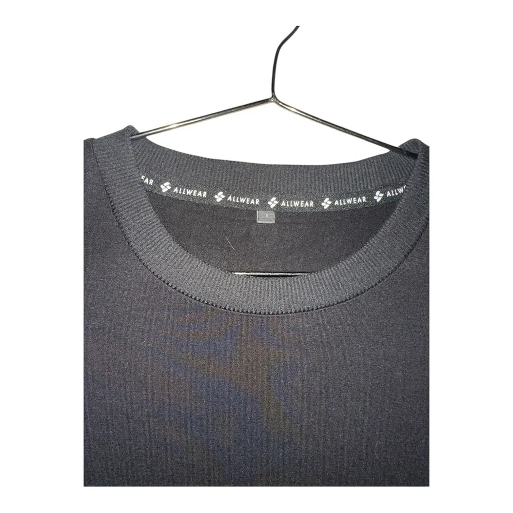 All Wear Classic Black Womens Organic midweight T-Shirt - Picture 3 of 3